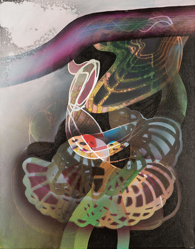 40 x 60 cm, Acryl, Tusche auf Nessel, 2017