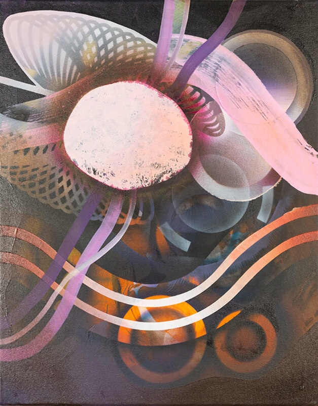 40 x 60 cm, Acryl, Tusche auf Nessel, 2017