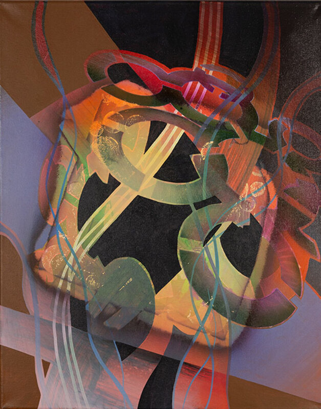 40 x 60 cm, Acryl, Tusche auf Nessel, 2017