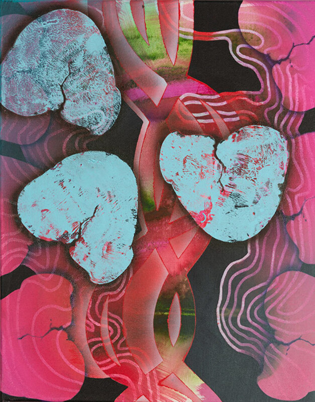 40 x 60 cm, Acryl, Tusche auf Nessel, 2017